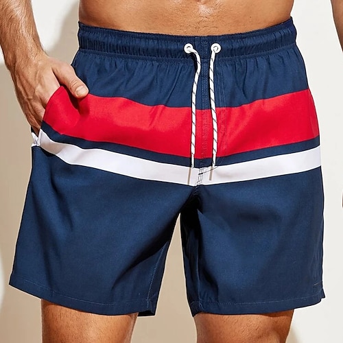 

Per uomo Boxer da surf Pantaloncini da mare Boxer da mare Pantaloncini estivi Pantaloncini da spiaggia A cordoncino con fodera in rete Vita elastica Color Block Stampe astratte Asciugatura rapida