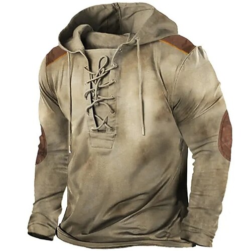 

Homme Sweat à capuche Sweat Marron Capuche Bloc de couleur Lacet Casual du quotidien Des sports 3D effet basique Vêtement de rue Design Printemps Automne Vêtement Tenue Pulls Capuche Pulls