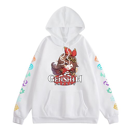 

Genshin -effekt Rav Hattetrøje Tegneserie Manga Anime Frontlomme Grafisk Hattetrøje Til Herre Dame Unisex Voksne Varmstempling 100% Polyester Afslappet / Hverdag