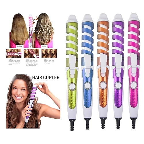 

Professional Hair Curler Roller Magic Spiral Curling Iron Fast Heating Curling Wand Electric Hair Styler Pro Styling Tool