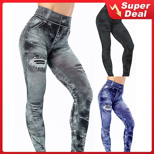 

Women's Leggings Yoga Pants Jeggings Tummy Control Butt Lift High Waist Yoga Fitness Gym Workout Leggings Bottoms Fashion 1# 2# Black Sports Activewear High Elasticity Skinny / Athletic / Athleisure