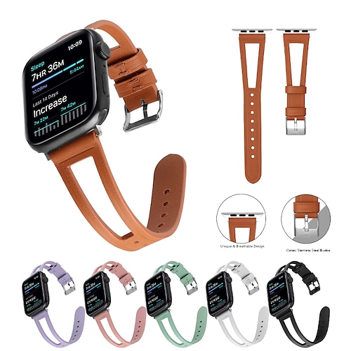 

Lederband Kompatibel mit Apple Watch Armband 38mm 40mm 41mm 42mm 44mm 45mm 49mm Luxus Metallverschluss Verstellbar Echtes Leder Ersatzarmband für iwatch Serie Ultra 8 7 6 5 4 3 2 1 SE