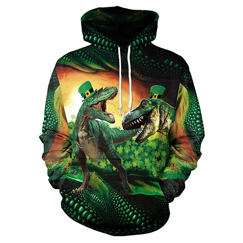 

Herren Hoodie Sweatshirt Kapuze Hellgrün Minzgrün Dunkelgrün Grün Mit Kapuze Pflanzen Grafik-Drucke Bedruckt Täglich Sport 3D-Druck Basic Designer St. Patricks Day Frühling Herbst Bekleidung