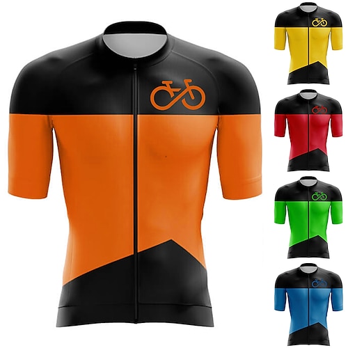 

21Grams Per uomo Maglia da ciclismo Manica corta Bicicletta Superiore con 3 tasche posteriori Ciclismo da montagna Cicismo su strada Traspirante Traspirazione umidità Asciugatura rapida Strisce