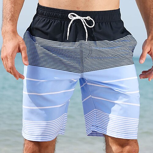 

Herre Surfeshorts Badeshorts Sommershorts Strandshorts Snorer med mesh fôr Elastisk midje Stripe Grafiske trykk Hurtigtørkende Kort Avslappet Daglig Ferie Bohem Hawaiisk 1 2 Mikroelastisk