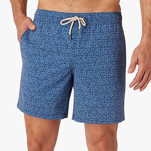 

Herre Surfeshorts Badeshorts Sommershorts Strandshorts Snorer med mesh fôr Elastisk midje Grafiske trykk Hurtigtørkende Kort Avslappet Daglig Ferie Bohem Hawaiisk Mørkeblå Mikroelastisk