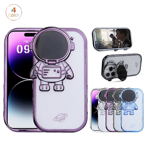 

teléfono Funda Para Apple Funda Trasera iPhone 14 13 12 11 Plus Pro Max con Soporte Protector de cuerpo completo Anti-Arañazos Astronauta TPU ordenador personal