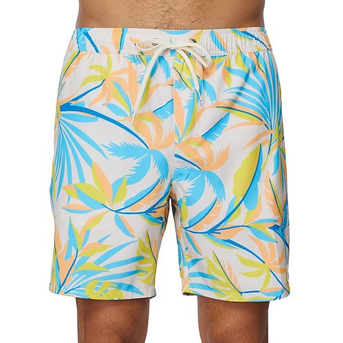 

Herre Surfeshorts Badeshorts Sommershorts Strandshorts Snorer med mesh fôr Elastisk midje Kokosnøttre Grafiske trykk Hurtigtørkende Kort Avslappet Daglig Ferie Bohem Hawaiisk Gul Mikroelastisk