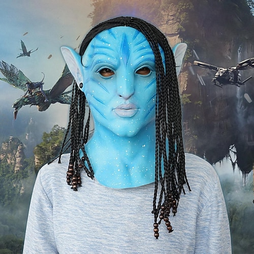 

avatar: la via dell'acqua maschera jack sully neytiri 4330cm costume cosplay maschera uomo donna film cosplay maschera halloween carnevale