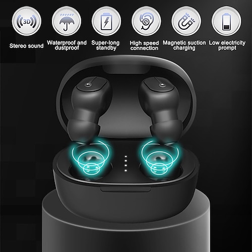 

A6 MINI Auricolari wireless Cuffie TWS Nell'orecchio Bluetooth5.0 Impermeabile Design ergonomico Stereo per Apple Samsung Huawei Xiaomi MI Yoga Corsa Uso quotidiano Cellulare