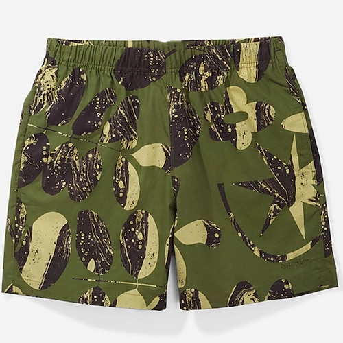 

Homme Surf Boardshort short de bain Short de bain Short d'été Short de plage Taille elastique Graphic Confort Court Casual Vacances Plage Hawaïen mode Vert militaire Blanche