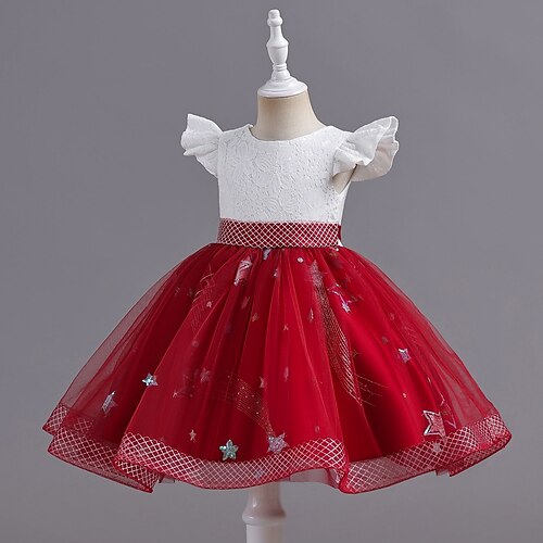

Bambino Da ragazza Vestito da festa Tinta unica Abito in tulle Vestito Matrimonio Retato Girocollo Senza maniche Elegante Vestito 3-10 anni Primavera Rosa Rosso Blu Reale