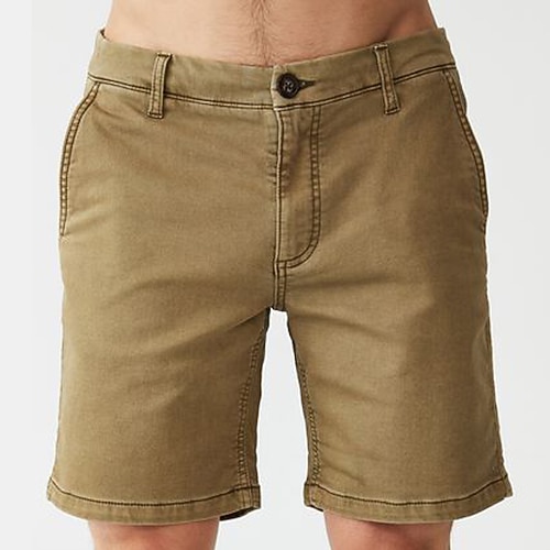 

Men's Shorts Chino Shorts Bermuda shorts Casual Shorts Pocket Plain Comfort Knee Length Outdoor Daily Holiday Streetwear Stylish Black Khaki