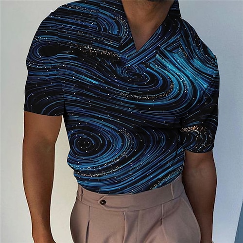 

Per uomo POLO Camicia da golf Golf 3D Print Astratto Stampe astratte Collo ripiegabile Giallo Blu Esterno Strada Maniche corte Stampa Abbigliamento Di tendenza Originale Informale Traspirante