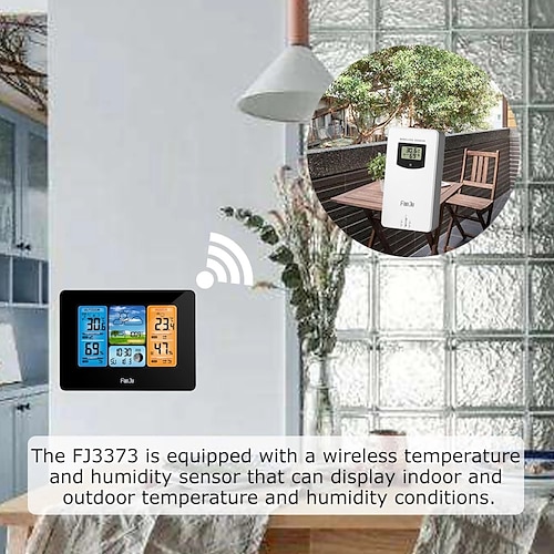 FanJu Indoor Outdoor Thermometer Hygrometer Barometer Wireless