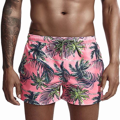 

Herre Surf shorts Badeshorts Sommer shorts Strandshorts Snørelukning Elastisk Talje 3D-udskrivning Grafisk Kokos palme Åndbart Blød Korte Afslappet Daglig Ferie Hawaiiansk Lyserød Mikroelastisk