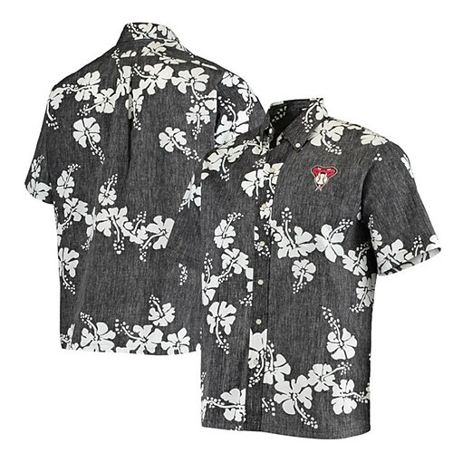 

Men's Shirt Summer Hawaiian Shirt Floral Graphic Prints Turndown Gray Street Casual Short Sleeves Button-Down Print Clothing Apparel Tropical Fashion Hawaiian Designer