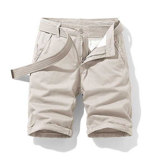 

Per uomo Pantaloncini modello cargo Bermuda Pantaloncini da lavoro Tasche Liscio Lunghezza del ginocchio Esterno Giornaliero Per uscire Misto cotone Essenziale Di tendenza Nero Verde militare Media