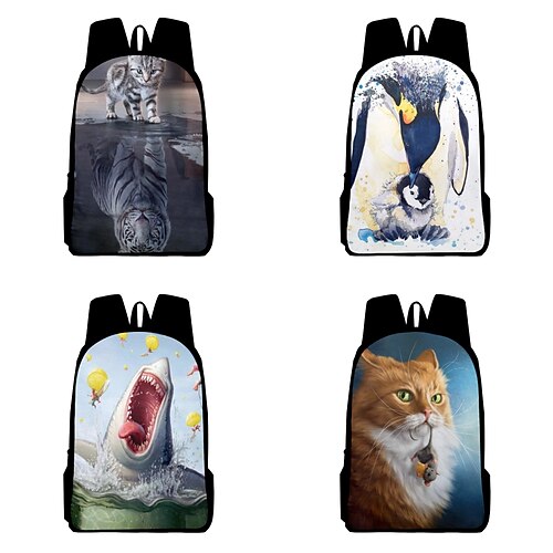 

Zaino per la scuola Bookbag Cartone animato Con animale per Studente bambini Maschio Resistenti Massima capacità Spallacci regolabili Tessuto Oxford Cartella Zaino Cartella 15.811.85.1 pollice