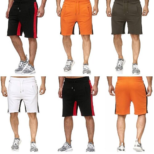 

Per uomo Pantaloncini sportivi Pantaloncini attivi Pantaloncini da sudore Tasche A cordoncino Vita elastica Tinta unita Comfort Indossabile Lunghezza del ginocchio Esterno Giornaliero Streetwear