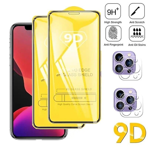 

[22Pack] Phone Screen Protector Camera Lens Protector For Apple iPhone 14 Pro Max Plus 13 12 11 Mini X XR XS 8 7 Tempered Glass High Definition (HD) Phone Accessory
