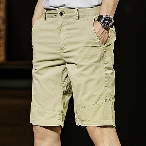 

Herre Chino Shorts Bermudashorts Arbeidshorts Lomme عادي Komfort utendørs Daglig Ut på byen Mote Gatemote Svart Rosa
