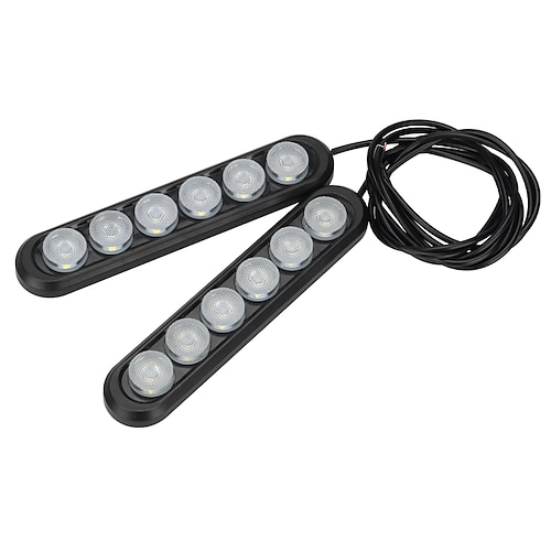 

1set COB white Flexible Fog Lights Day Time Running Lights Auto Head Lamp Waterproof Bright Led Fog Light Car Styling 12v