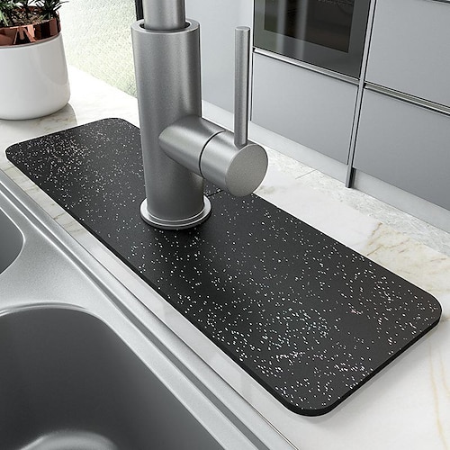 Kitchen Sink Faucet Mat Bathroom Carpet Diatom Mud Super Absorbent