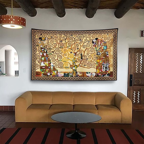 

Gustave Klimt Arazzo Da Parete Art Decor Famoso Dipinto Fotografia Sfondo Coperta Tenda Da Appendere Casa Camera Da Letto Soggiorno Decorazione Albero Della Vita