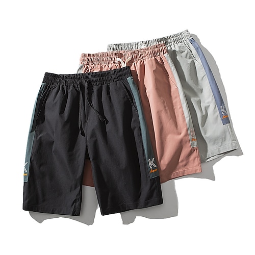 

Herre Atletisk shorts Aktiv shorts Casual shorts Lomme Snorer Ensfarget Komfort Anvendelig Knelengde utendørs Daglig Gatemote Fritid Svart Rosa Mikroelastisk