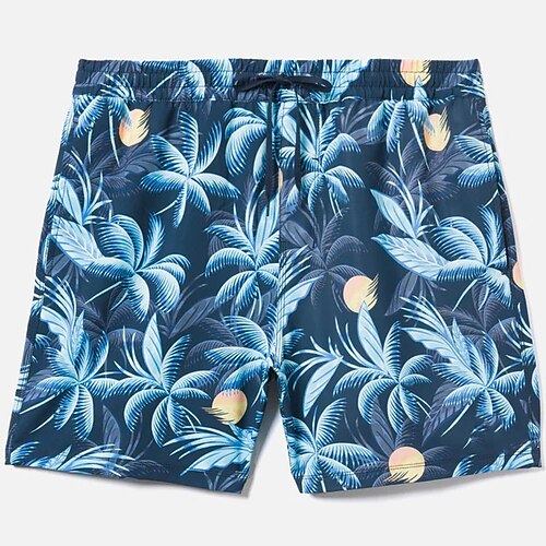 

Homme Surf Boardshort short de bain Short de bain Short d'été Short de plage Poche Fleur Confort Court Casual Vacances Plage Hawaïen mode Bleu foncé Bleu clair