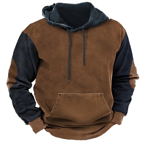

Hombre Sudadera Con Capucha Negro Blanco Marrón Gris Con Capucha Bloque de color Estampados Estampado Diario Deportes Impresión 3D Básico Ropa de calle Casual Primavera Otoño Ropa Sudaderas con