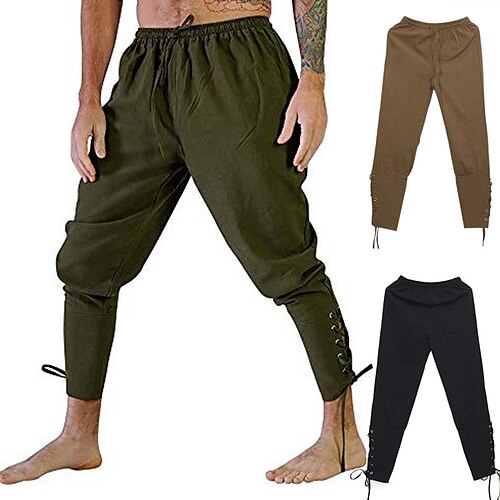 

Per uomo Pantaloni Pantaloni casual A cordoncino Vita elastica Coulisse sulle gambe Liscio Comfort Esterno Giornaliero Per uscire Di tendenza Streetwear Nero Bianco