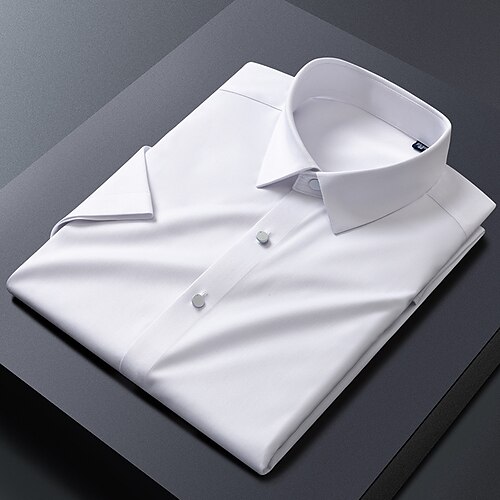 

Per uomo Camicie Mare blu Nero Bianco Liscio Squadrata Estate Matrimonio Esterno Abbigliamento Bottone giù