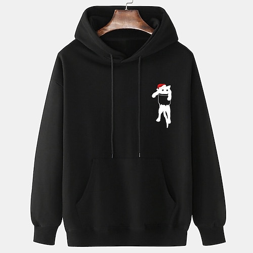 

Herren Hoodie Sweatshirt Kapuze Schwarz Weiß Mit Kapuze Grafik-Drucke Sport Natur Täglich Sport Heißprägen Basic Strassenmode Casual Frühling Herbst Bekleidung Kapuzenpullover Sweatshirts