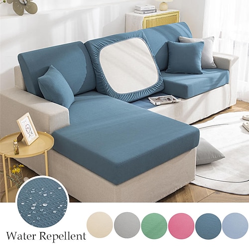 

Water Repellent Sofa Cover Cushion Slipcover Couch Seat Furniture Protector for 3 or 4 Seater, L Sofa, Sectional, Armchair, Loverseat Soft with Elastic Bottom