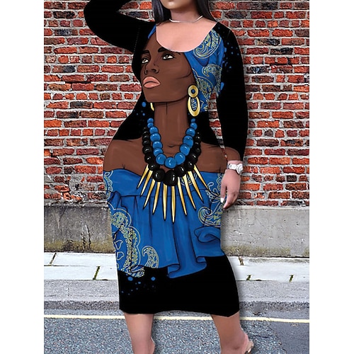 

abito maglione lungo da donna maxi abito maglione abito maglione tubino abito maglione stampa abito maglione primavera ritratto casual all'aperto quotidiano weekend stampa manica lunga abito maglione