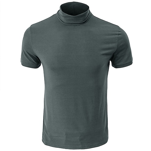 

Hombre Suéter de cuello de tortuga Liso / sólido Cuello Alto Diario Deportes Mangas cortas Ropa Elegante Casual / Diario Contemporáneo moderno