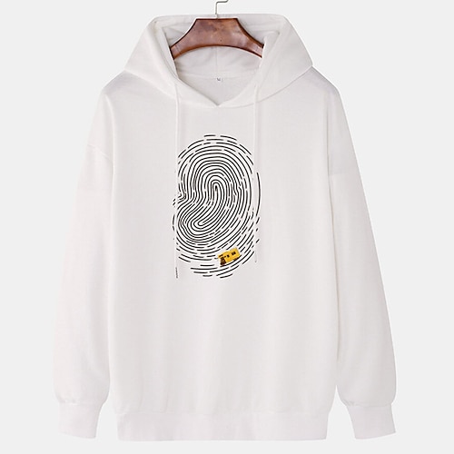 

Men's Hoodie White Yellow Hooded Geometric Graphic Prints Sports Outdoor Daily Sports Hot Stamping Basic Streetwear Casual Spring Fall Clothing Apparel Hoodies Sweatshirts