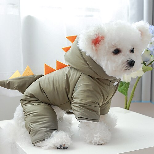 

Pet Cotton Padded Clothes Dog Clothes Wholesale Small And Medium-sized Dogs Cats And Cats Clothing Winter Plush Thickened Fat Dinosaur Cotton Padded Clothes