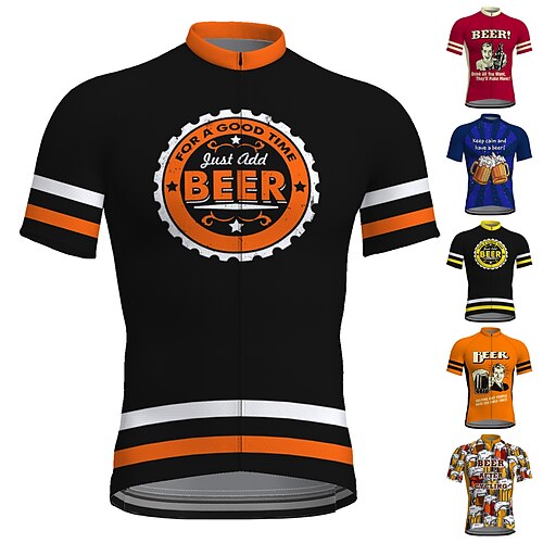 

21Grams Herre Cykeltrøje Kortærmet Cykel Toppe med 3 baglommer Bjerg Cykling Vej Cykling Åndbart Svedtransporende Hurtigtørrende Refleksbånd Sort / Orange Gul Rød Polyester Sport Tøj