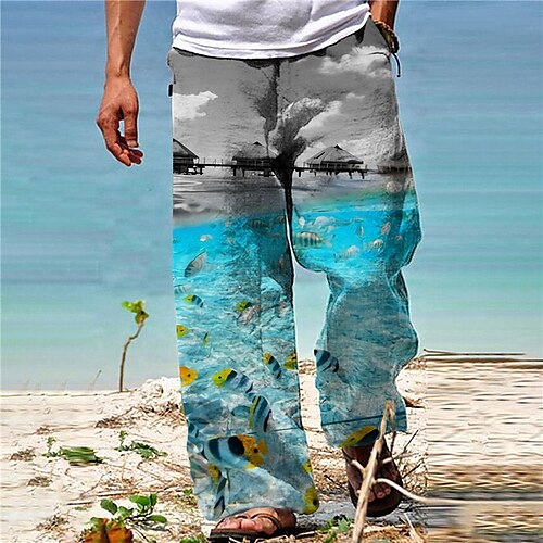 

Per uomo Pantaloni Pantaloni estivi Pantaloni da spiaggia A cordoncino Vita elastica Gamba dritta Stampe astratte Prodotti per pesci Comfort Informale Giornaliero Per eventi Hawaiano Originale Rosso