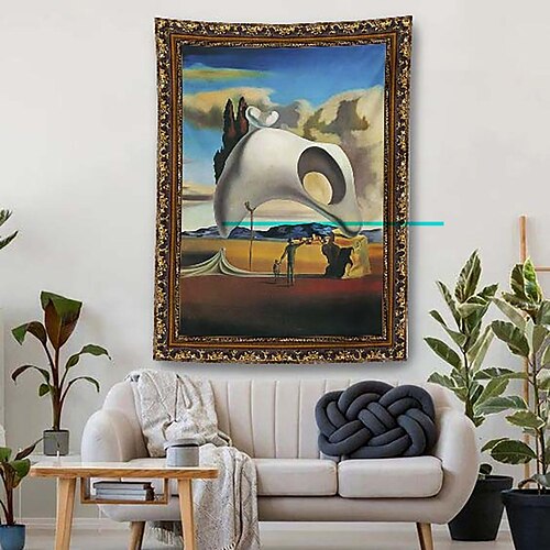 

salvador dali mur tapisserie réflexions d'éléphants art décor tenture murale toile de fond rideau maison chambre salon décoration