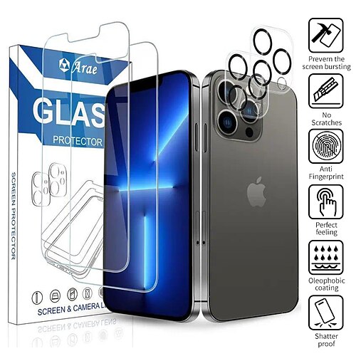 

[22Pack] Phone Screen Protector Camera Lens Protector For Apple iPhone 14 Pro Max Plus 13 12 11 Mini X XR XS 8 7 Tempered Glass High Definition (HD) Explosion Proof Anti-Fingerprint Phone Accessory