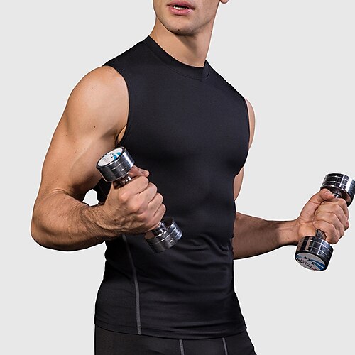 

Per uomo Canotte Panciotto Maglieria intima Camicia muscolare Camicie traspiranti Liscio Girocollo Sportivo Athleisure Senza maniche Abbigliamento Sportivo Moda Classico