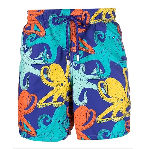 

Men's Board Shorts Swim Shorts Swim Trunks Summer Shorts Beach Shorts Drawstring Elastic Waist Graphic Comfort Short Casual Holiday Beach Stylish Classic Style Light Green Blue