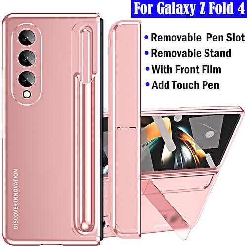 

téléphone Coque Pour Samsung Galaxy Coque Arriere Z Fold 4 Etanche à la Poussière Antichoc Couleur Pleine TPU faux cuir