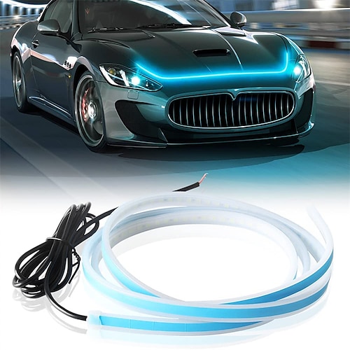 

otolampara 1 streifen 12v 150cm 180cm flexible led auto universal motorhaube führung dekorative lichtleiste wasserdicht drl led streifen tagfahrlicht