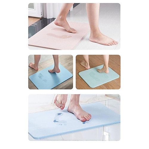 24 x 16 Diatom Mud Super Absorbent Quick-Dry Floor Mat Non-Slip Bath Mat