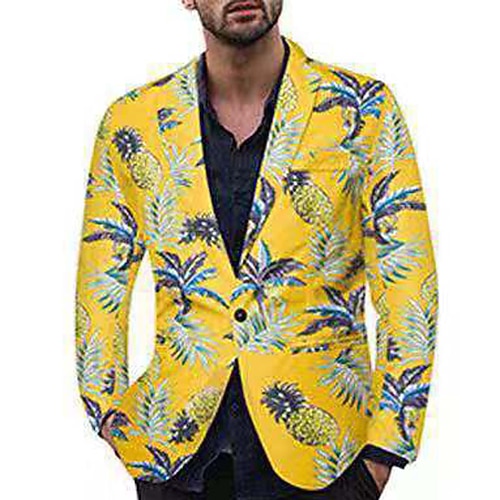 

Per uomo Cappotto Traspirante Ufficio Monopetto A foglia Albero di cocco Fiore decorativo Grafica stampata in 3D Collo ripiegabile Di tendenza Giacca Capispalla Manica lunga Tasche Primavera & Autunno
